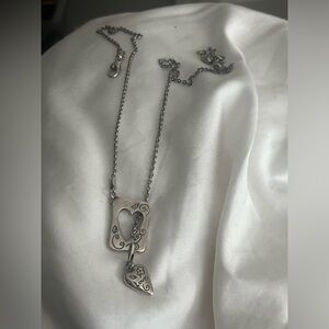 Brighton Silver Amour/Love Pendant Necklace. 
Brighton retired and loved piece.